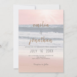 Invitación Sunset Beach Wedding | Oceanside Wedding