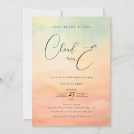 Invitación Sunset Dreamy Moderno En La Ducha Novial Nueve