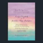 Invitación Sunset Romance | BODA<br><div class="desc">DESDE LA COLECCIÓN BODA SUNSET ROMANCE: Obra acuática de una puesta de sol sobre las aguas tropicales. Hermoso cielo rosa y morado. Perfecto para cualquier boda de destino tropical. Para obtener información sobre cambios de diseño personalizados por parte del diseñador independiente, envíe un correo electrónico a paula@labellarue.com ANTES de que...</div>