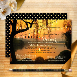 Invitación Sunset String ilumina el lago Bridal Shower Invita