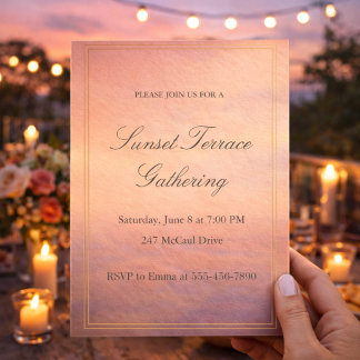Invitación Sunset Terrace Soirée Invitation