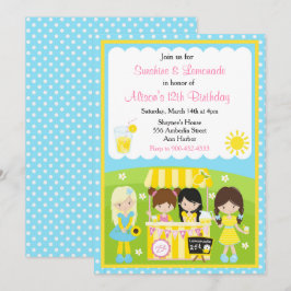 Invitación Sunshine and Lemonade Cumpleaños
