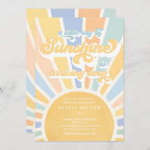 Sunshine Baby Shower Boho silenció el sol arcoiris