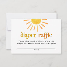 Invitación Sunshine Baby Shower Diaper Raffle