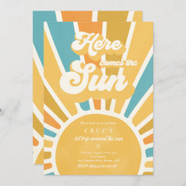 Invitación Sunshine Birthday Boho Primer Viaje Alrededor Del 