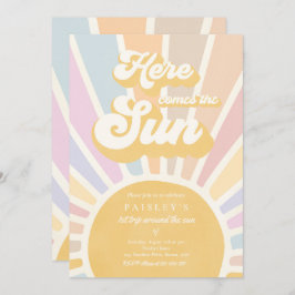 Invitación Sunshine Birthday Boho Primer Viaje Alrededor Del
