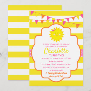 Invitación Sunshine Birthday Party