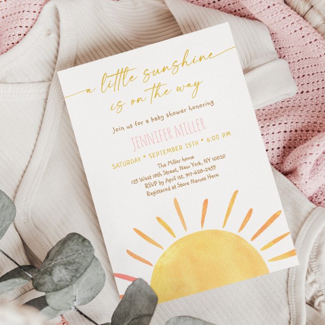 Invitación Sunshine Boho Baby Shower (Subido por el creador)