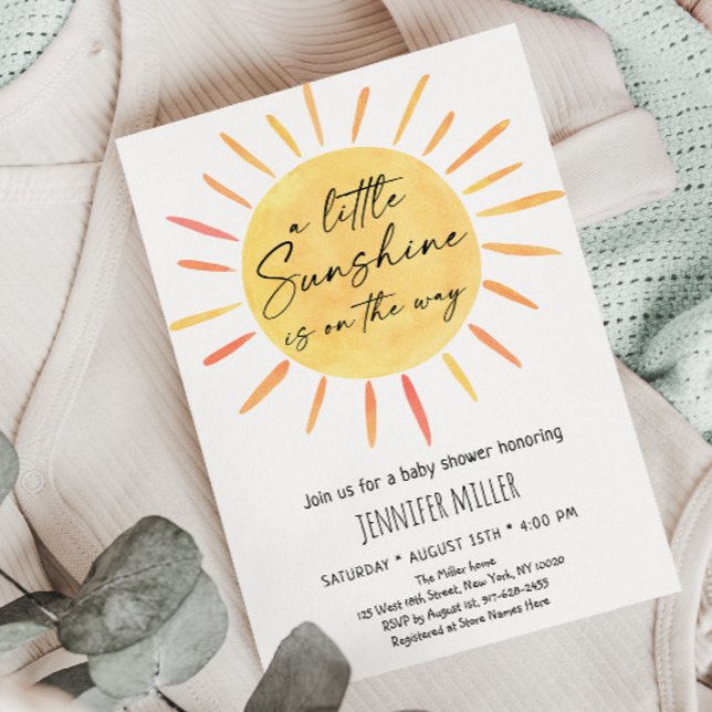 Invitación Sunshine Boho Baby Shower (Subido por el creador)