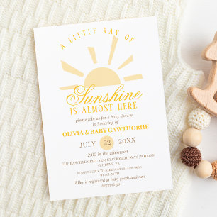 Invitación Sunshine Boho Elegant Neutral Photo Baby Shower