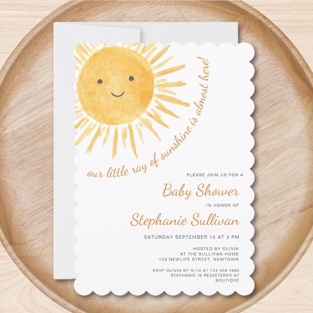 Invitación Sunshine Boho Gender-Neutral Baby Shower (Subido por el creador)