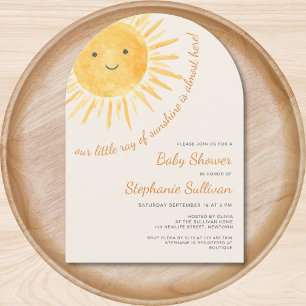 Invitación Sunshine Boho Género-Neutral Sun Arch Baby Shower