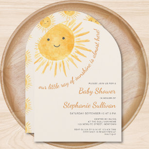 Invitación Sunshine Boho Género-Neutral Sun Arch Baby Shower