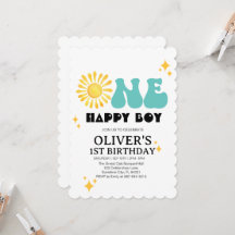 Sunshine, Boho One Happy Boy Primer cumpleaños