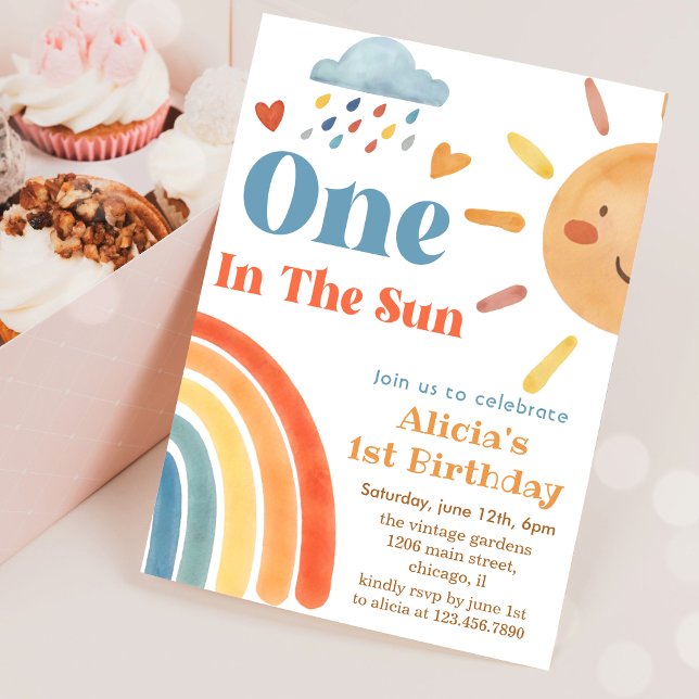Invitación Sunshine Boho One in the Sun 1º cumpleaños (Subido por el creador)