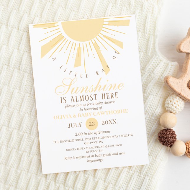 Invitación Sunshine Boho Photo Baby Shower (Subido por el creador)