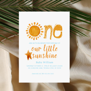 Invitación Sunshine Boys 1º cumpleaños
