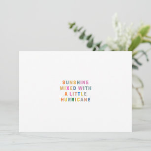 Invitación Sunshine combinado con un pequeño huracán Religi