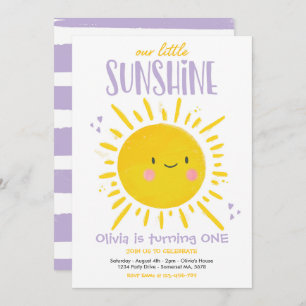 Invitación Sunshine fiesta de cumpleaños purga nuestro pequeñ