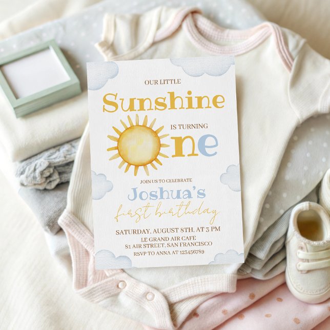 Invitación Sunshine First Birthday Invitation (Subido por el creador)