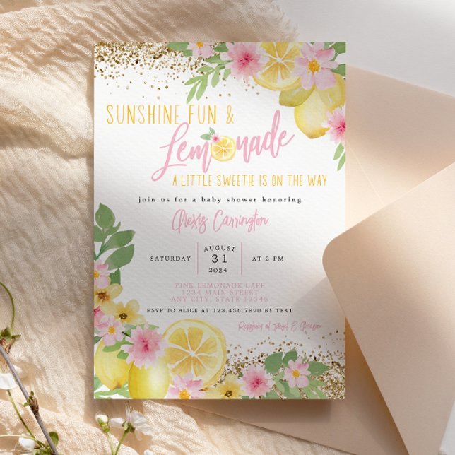 Invitación Sunshine Fun y Lemonade Baby Shower (Subido por el creador)