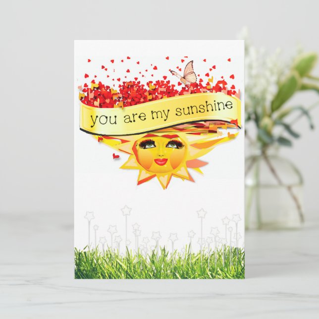 INVITACIÓN SUNSHINE KISSES (Anverso de pie)