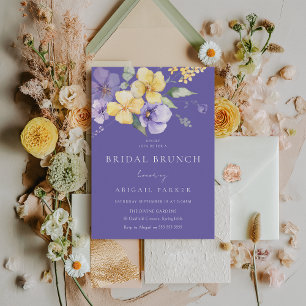 Invitación Sunshine & Lavender Bridal Shower Brunch & Bubbly