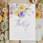 Invitación Sunshine & Lavender Floral 30 cumpleaños Fiesta<br><div class="desc">Invitación a la fiesta de cumpleaños 30 Sunshine & Lavender Floral Ver colección coincidente en Nest Store y Nest</div>