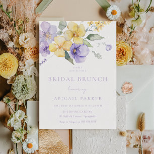 Invitación Sunshine & Lavender Purple Bridal Shower Brunch