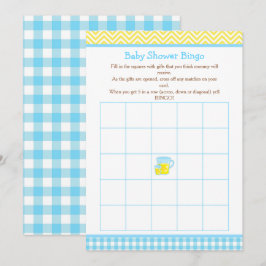 Invitación Sunshine & Lemonade Blue & Yellow Bingo