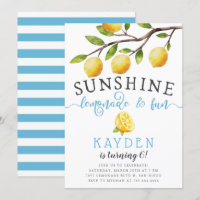 Sunshine Lemonade y Fun Boy's Birthday Party