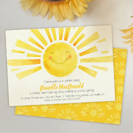 Invitación Sunshine luminosa ducha de bebé de color amarillo