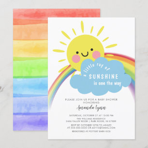 Invitación Sunshine On the Way Invitation de Baby Shower