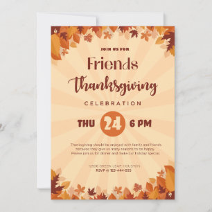 Invitación Sunshine & Pumpkins Friendding en bosque Naranja