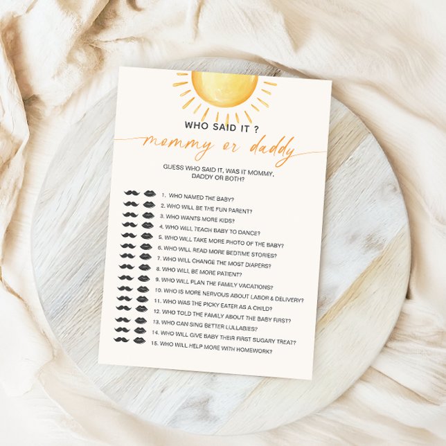 Invitación Sunshine que lo dijo mamá juego de Baby Shower (Subido por el creador)