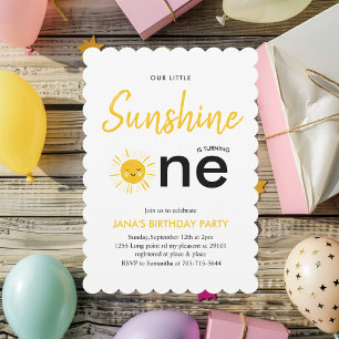Invitación Sunshine se está convirtiendo en fiesta de cumplea