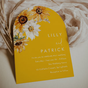 Invitación Sunshine Sunflower Moderno Boda