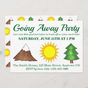 Invitación Sunshine Tree Mountain Senderismo Woods Campamento