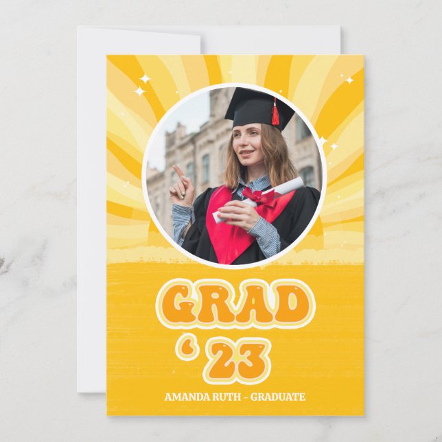 Invitación Sunshine Yellow Grad (Anverso)