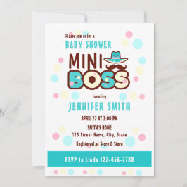 Invitación Super Cute Mini Jefe Bebé Ducha