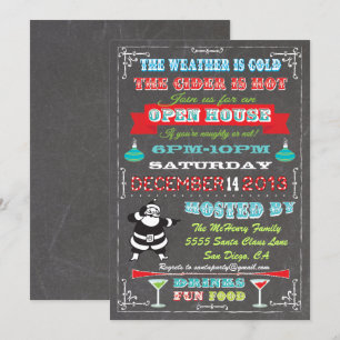 Invitación Super Divertida Casa Abierta de Navidad en Pizarra