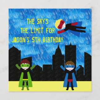 Invitación Super Hero Boys Fiesta bithday