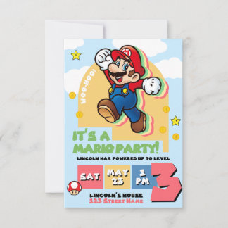 Invitación Super Mario Birthday Invitation