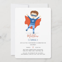 Invitación Superhéroe Boy