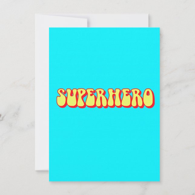 Invitación Superhéroe Retro (Reverso)