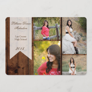 invitación superior de 5 x 7 en el campo Rustic Ba