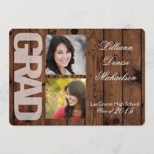 invitación superior de 5 x 7 en el campo Rustic Ba