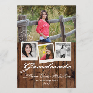 invitación superior de 5 x 7 en el campo Rustic Ba
