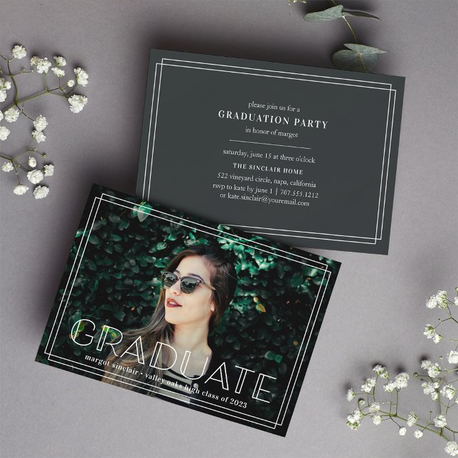 Invitación Superposición de Deco | Foto Partido de Graduación (Subido por el creador)
