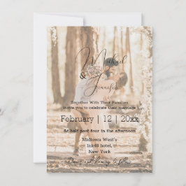 Invitación Superposición de escritura elegante moderna para f